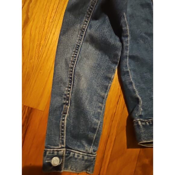 Gap Women's Blue Jeans Jacket Stretch, L Wash Denim Y2K Vintage 2009 - Picture 15 of 16
